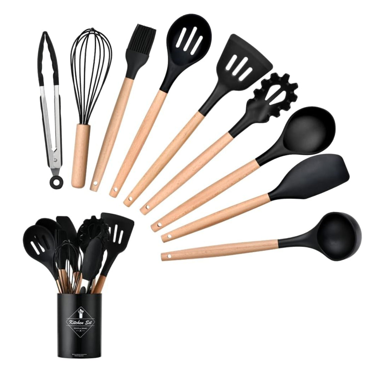 "Kit Completo de 12 Utensilios de Silicona - ¡Cocina como un Chef Profesional!"